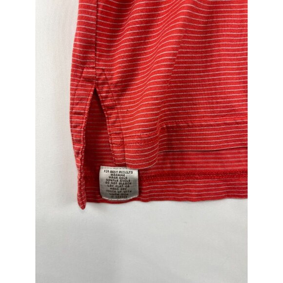 Peter Millar Striped Orange Shirt Men's Size XL Golf Polo - Picture 3 of 12